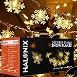Halonix Decorer Snow Flakes 15 Bright Led String Light | Diwali Light | Christmas Light | Wedding Light | Festive Lights for Home Decoration (Warm White, 4 Meters)