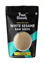 True Elements Raw White Sesame Seeds 150gm - 100% Clean and Natural Wh