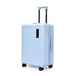 MOKOBARA The Transit Wave – Check-In Luggage | Medium 64 Cm Blue Polycarbonate 8 Wheel Trolley Spinner Wheel Hardsided Suitcase With Built In Tsa Lock Travel Suitcase (Shy Blue)