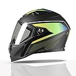 TVS Racing Anti Matter Full Face Helmet for Bike & Motorcycle Riders-DOT & ISI Certified-Lightweight ABS Shell, UV Resistant-Ventilated Comfort Liner, Quick-Release Visor & Chin Strap