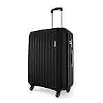 Safari Medium Genius Alley 66cm Size Check-in Trolley Bag Hard Case Polypropylene, 4 Spinner Wheels, 360 Degree Wheeling Luggage, Travel Bag, Suitcase for Travel, Trolley Bags for Travel, Black
