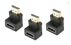 FEDUS Gold Plated HDMI Male to Female Converter Connector Adapter 90 D