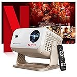 [Netflix Official License] Crossbeats Lumex Flix Projector 4k Ultra HD, 1080p Native, Android 13, WiFi, 16000 Lumens, Smart Mini Projector for Room, Portable Home Cinema, Built-in Apps, 300âDisplay
