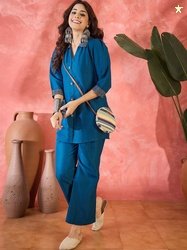 Sangria Shirt With Trousers Co-Ords