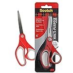 3M Scotch Scissors | 6″ Multipurpose | Comfort Grip Handle and Stainless Steel Blades | Paper, Photos, Crafts