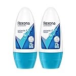 Rexona Shower Fresh Underarm Roll-On Deodorant for Women | 72H Odour Protections | 50ML (Combo Pack of 2)