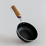 Add2Cart Pre-Seasoned Tadka Pan, Compatible with Gas | Toxin-Free, Chemical Coating-Free, 100% Pure (Wooden, 400ML)