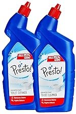 Presto! Disinfectant Toilet Cleaner, Original | 2 Litre | 1 L X 2 Packs | Kills 99.9% Germs | Removes Tough Stains | Provides Long Lasting Freshness