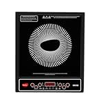 Pigeon by Stovekraft Cruise 1800 watt Induction Cooktop With Crystal Glass,7 Segments LED Display, Auto Switch Off – Black