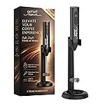 GetSetNova Rechargeable Milk Frother & Coffee Whisker with Dual Spring Tech | 1 Year Replacement Warranty | Free Coffee Frothing Recipe Book (Frother with Black Stand)