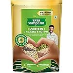 Tata Sampann Protein 7-in-1 Seed & Nut Mix | Contains Roasted Pumpkin, Watermelon, Sunflower, Flax, Chia, Sesame Seeds & Soya nuts | Rich in Protein, Magnesium, Phosphorous & Dietary Fibre | 200g