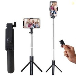 SOOPII 3-in-1 Selfie Stick with Bluetooth Remote, Foldable Tripod Stan