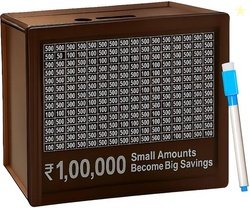 DALUCI Wooden Money Saving Box with Counting Target Coin Bank for...mo