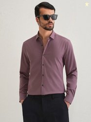 Banana Club Men Classic Slim Fit Wrinkle Free Satin Shirt