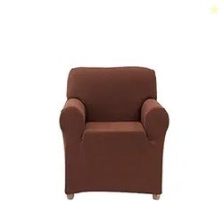 @Home by Nilkamal Solid Polycotton 1 Seater Sofa Cover | Stretachable