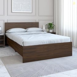 Nilkamal Arthur Wooden Double Bed Without Storage | Engineered Wood |
