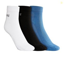 SKECHERS SOCKS - PACK OF 3 MENS NON TERRY ANKLE