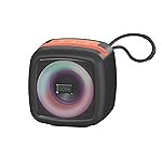 OOGE Vibebox 1000 Bluetooth Speaker | 7W Wireless Speaker with AUX & USB Port | RGB Lights | Type-C Charging | Bluetooth 5.3 | Deep Bass | Compact & Stylish | Black