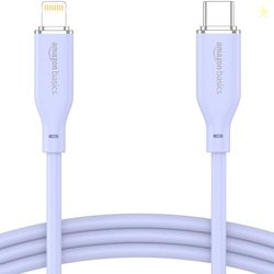 amazon basics Type-C to Lightning Silicone Cable | 20W Fast Charging,