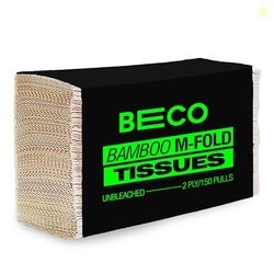 Beco Bamboo Multi-Fold Tissue Papers, 150 Pulls, 32 GSM, 100% Natural,