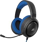 Corsair Hs35 Stereo Gaming Wired Over Ear Headphones With Mic Designed For Pc And Mobile (Blue)