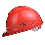 Allen Cooper Industrial Safety Helmet SH-722, Shell with Ventilation, Plastic Cradle with Ratchet Adjustable Headband – RED (Pack of 5)