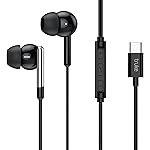 truke Bass H1 Premium in-Ear Type-C Wired Earphones w/ 13mm Titanium Drivers, Rich Deep Bass, Smart in-Line Controls for Music & Calls, Built-in HD Mic, Lightweight Design & Tangle-Free Cable (Black)