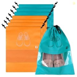 Urbane Home Pack of 8 Shoe Bags | Shoe Bags for Travel | Non-Woven Sho