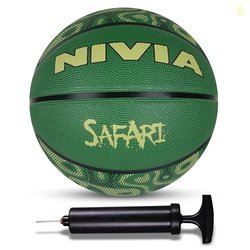 Nivia Safari Basketball, As per Basic Standard, 8 Panels, Butyl Thread