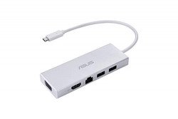 ASUS OS200 USB-C DONGLE with Two USB 3.0 Ports, Gigabit Ethernet Port,