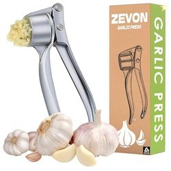 ZEVON Garlic Crusher, Garlic Press Manual Garlic Mincer Stainless Stee