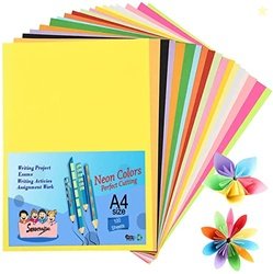SNOW CRAFTS A4 Size Premium Coloured Sheets For Art & Craft Projects S