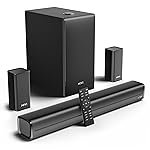 Mivi Nex 450 Soundbar [New Launch], 450W 5.1 Channel System with 3 in-Built Speakers, 2 Satellite Speakers and a Subwoofer, Nex Surround Feel Technology, Multiple Input Modes, Made in India