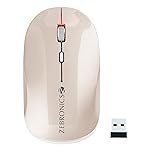 ZEBRONICS Poise Rechargeable Wireless Mouse, Dual Mode (2.4GHz + BT), Upto 1600 DPI, Silent Operation, 4 Buttons, Comfortable & Ergonomic, for Mac | Laptop | Computer (Pearl White)