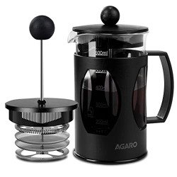 AGARO Elite French Press Coffee And Tea Maker, Borosilicate Glass Body