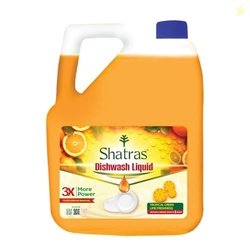 Shatras Orange Dishwash Liquid - 5L || Dish Cleaning Liquid Gel with G