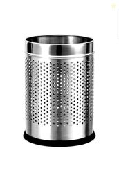 OPR 6 Ltr Stainless Steel Open Perforated Dustbin Without Lid| Waste B