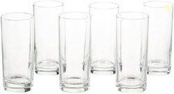 Amazon Brand - Solimo Glass Set (275ml, Transparent) - Set of 6