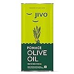 Jivo Pomace Olive Oil 5 Litre Tin for Everyday Cooking | Imported From Spain | Recommended for roasting, frying, and baking all types of cuisines | Rich in MUFA | Low in Saturated Fat.