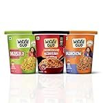 WickedGud Cup Noodles Variety Pack | Fiery Korean, Masala & Manchow Flavours | High Protein & Fiber | No Maida | 67 g, 69 g & 70 g Cups (Pack of 3)
