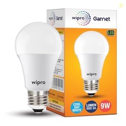 Wipro Garnet 9W LED Bulb for Home & Office |Cool Day White (6500K) | E