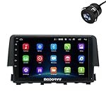 Modorwy Original 9inch HD QLED Car Android Stereo | 2GB RAM & 32GB ROM | OS 13 Double Din Car Multimedia Player | incl. AHD Rear Camera & Frame Compatible with Honda Civic New – 1 Year Warranty