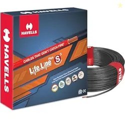 Havells LifeLine+ S3 | 2.5 sq.mm Copper Wire (90m-Black)| Class 2 Cond