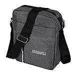 Storite Crossbody Shoulder Bag for Men & Women – Lightweight Travel Messenger Sling Bag with Adjustable Strap & Multiple Pocket For Office Daily Use & Outdoor (Grey – 20 x 5 x 16 Cm)