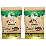 Zandu Chia Seeds- 200GM (Pack of 2) I Premium & Raw Seeds I Rich in Omega-3 Fatty Acids I Helps in Weight Management I Rich in Dietary Fiber I Rich in Protein I Resealable Pack