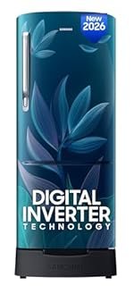 Samsung 183 L, 4 Star, Digital Inverter, Direct-Cool Single Door Refrigerator (RR20H28249U/NL, Paradise Bloom Blue, Base Stand Drawer, Single Touch Defrost, 2026 Model)