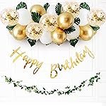 PoPo ToysÂ® Baby Boy Decoration Combo | Happy Birthday Candle Set, Unique Balloon Cake Candles, Foil Fringe Curtain & 3 Birthday Foil Ballons | Set of 6 |