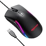 amazon basics – Pro Series – Mini Ultralight Wired Gaming Mouse – 8500 DPI Optical Sensor with 6 Programmable Buttons