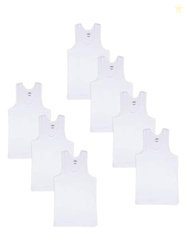 Lux Parker Boy's Regular Fit Plain White Vest_Parker_Kids_WH_RN_45_7PC