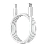 Kratos Type C to L cable [MFi Certified] Compatible with Lightning Port for 30W Fast Charging, Compatible with iPhone 14/14 Pro/ 14 Pro Max/ 13/13 Pro/ 13 ProMax/ 12/11/X/8 all Series, 1M White
